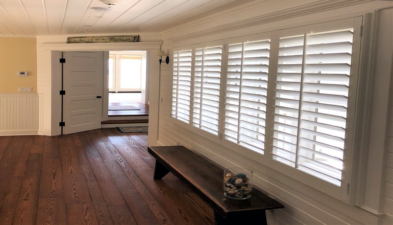 Faux wood plantation shutters in St. George